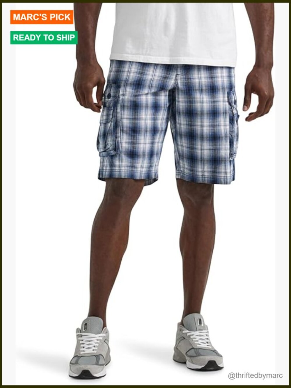 Men's Belted Cargo Shorts - Loose Fit, 9 Pockets, 11.25 Inseam